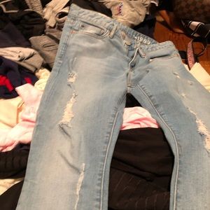 Gap distressed skinny jeans